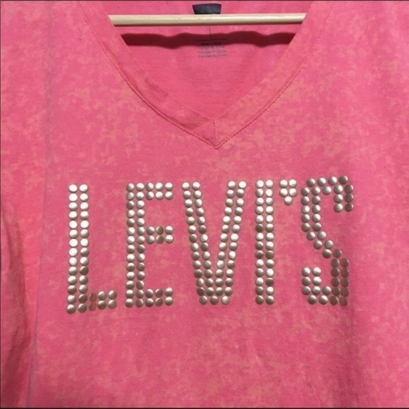Levi’s studded splotchy mottled acid dye tee L - Picture 2 of 3